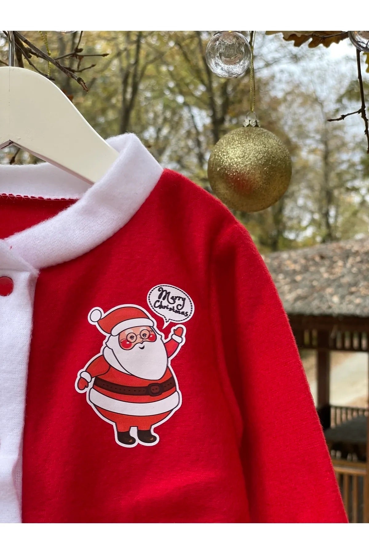 Yılbaşı Temalı Şapkalı Bebek Noel Baba Kostümü