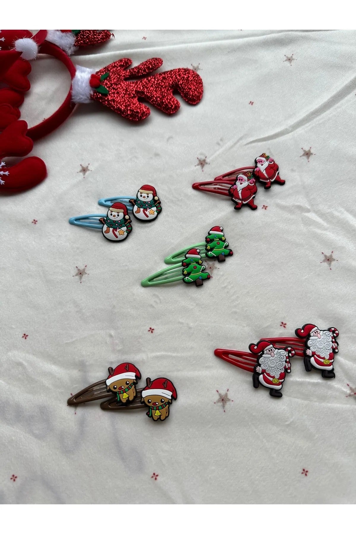 Yılbaşı Konseptli Noel Baba Figürlü 2'li Çıtçıt Toka