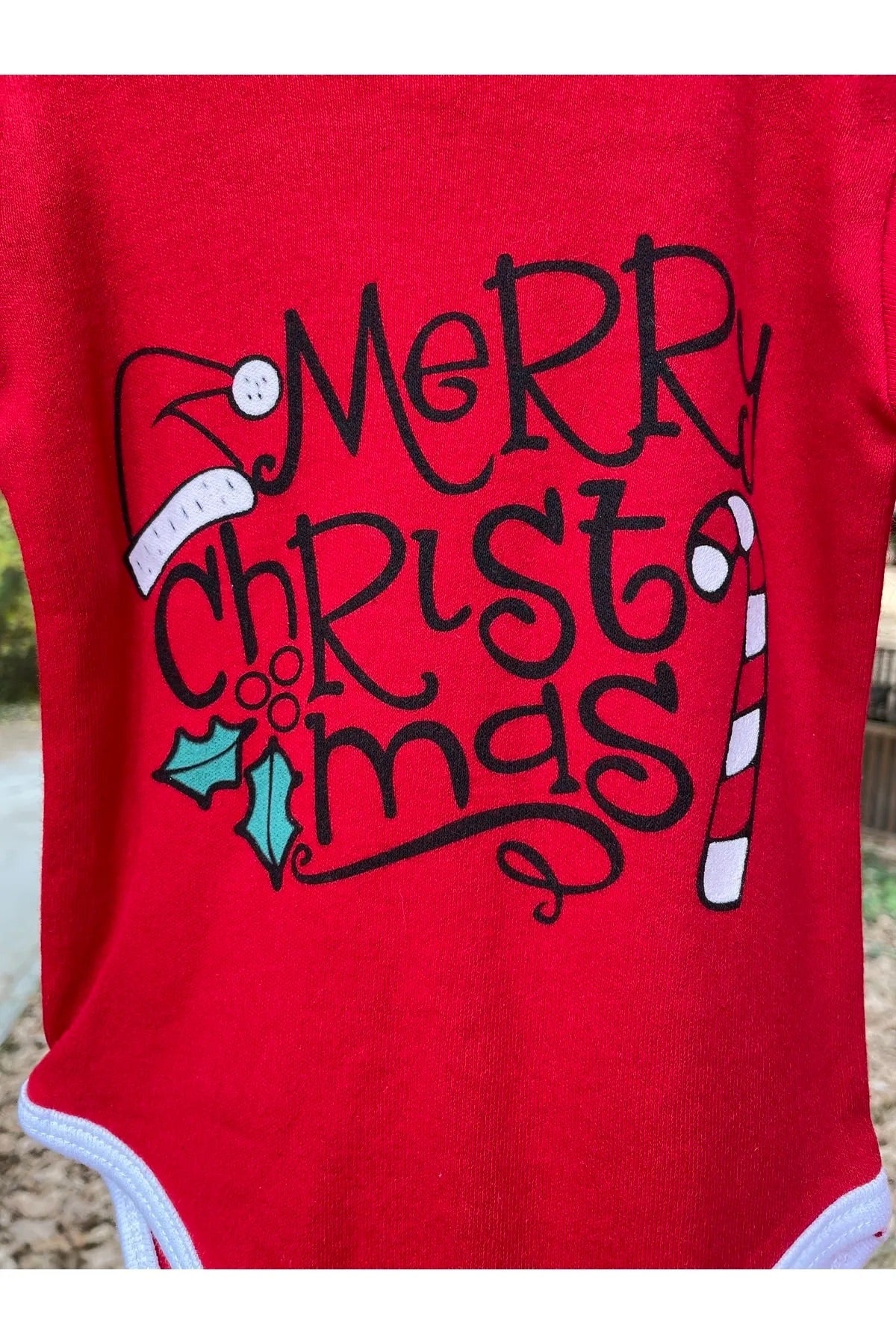 Yılbaşı Temalı Merry Christmas Desenli 3'lü Bebek Takım