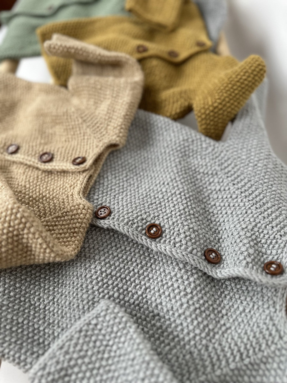 Camel Handmade Önden Düğmeli Bebek Ceketi