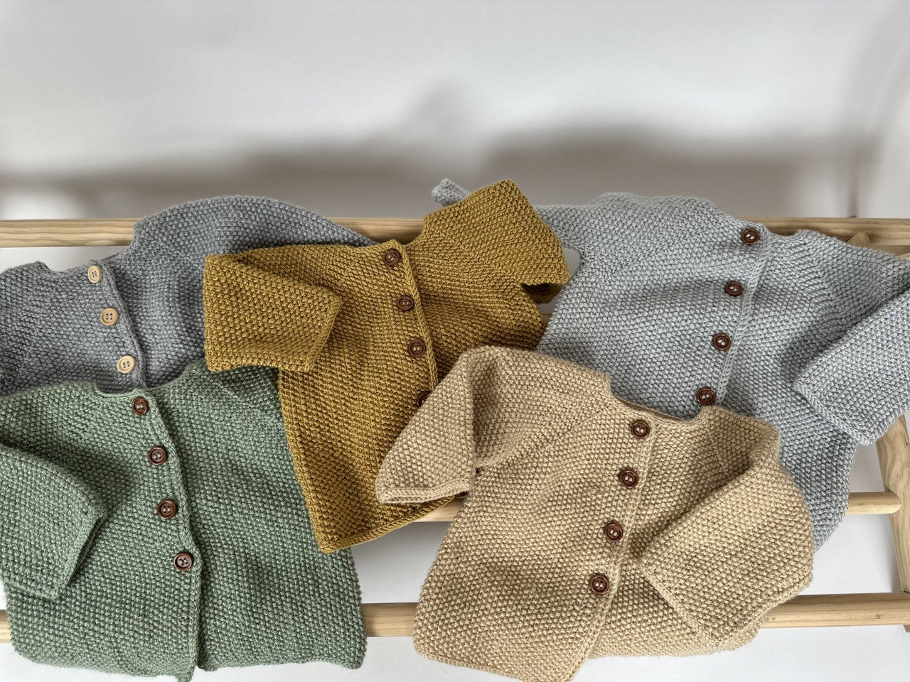 Camel Handmade Önden Düğmeli Bebek Ceketi