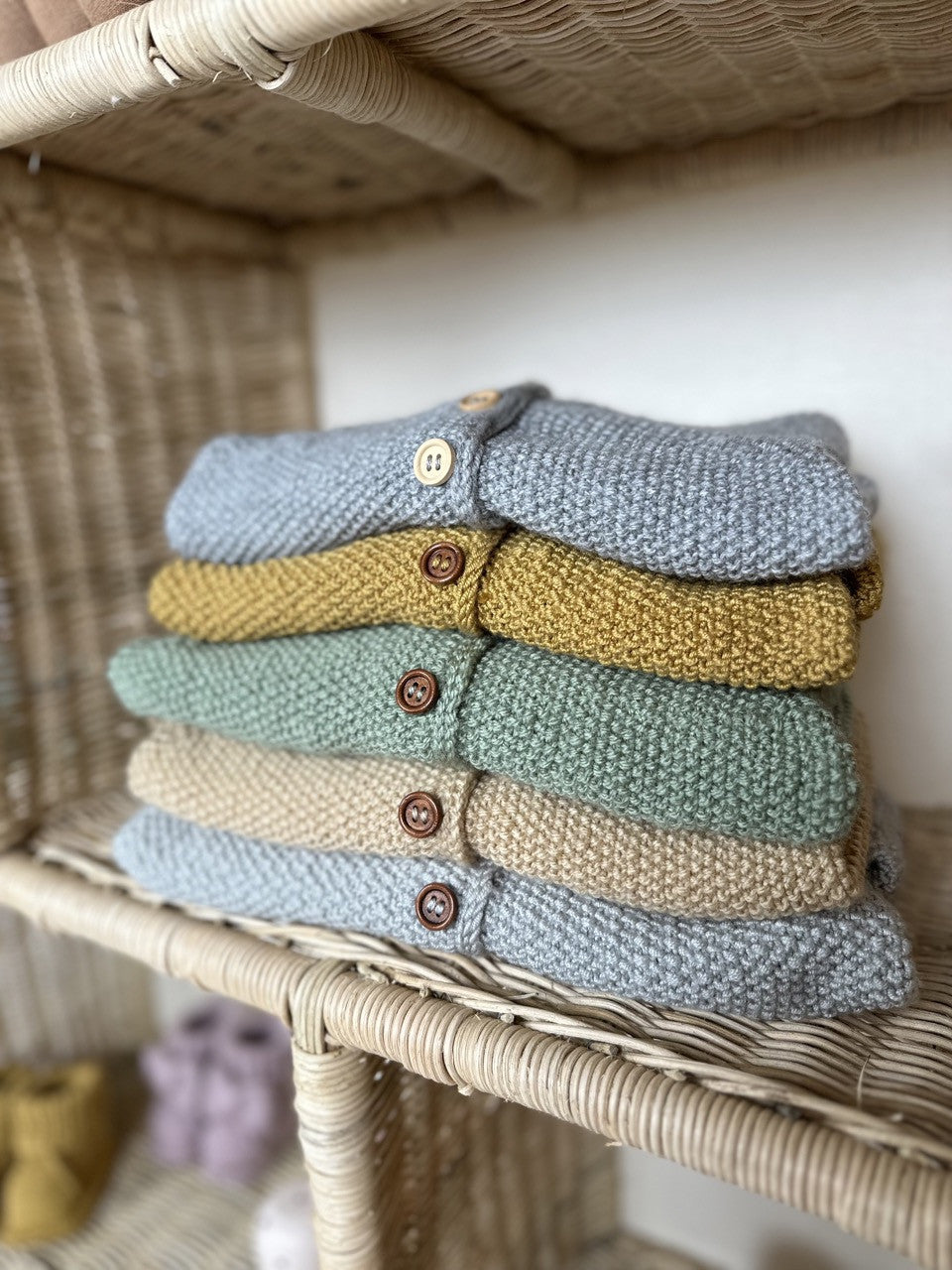 Camel Handmade Önden Düğmeli Bebek Ceketi
