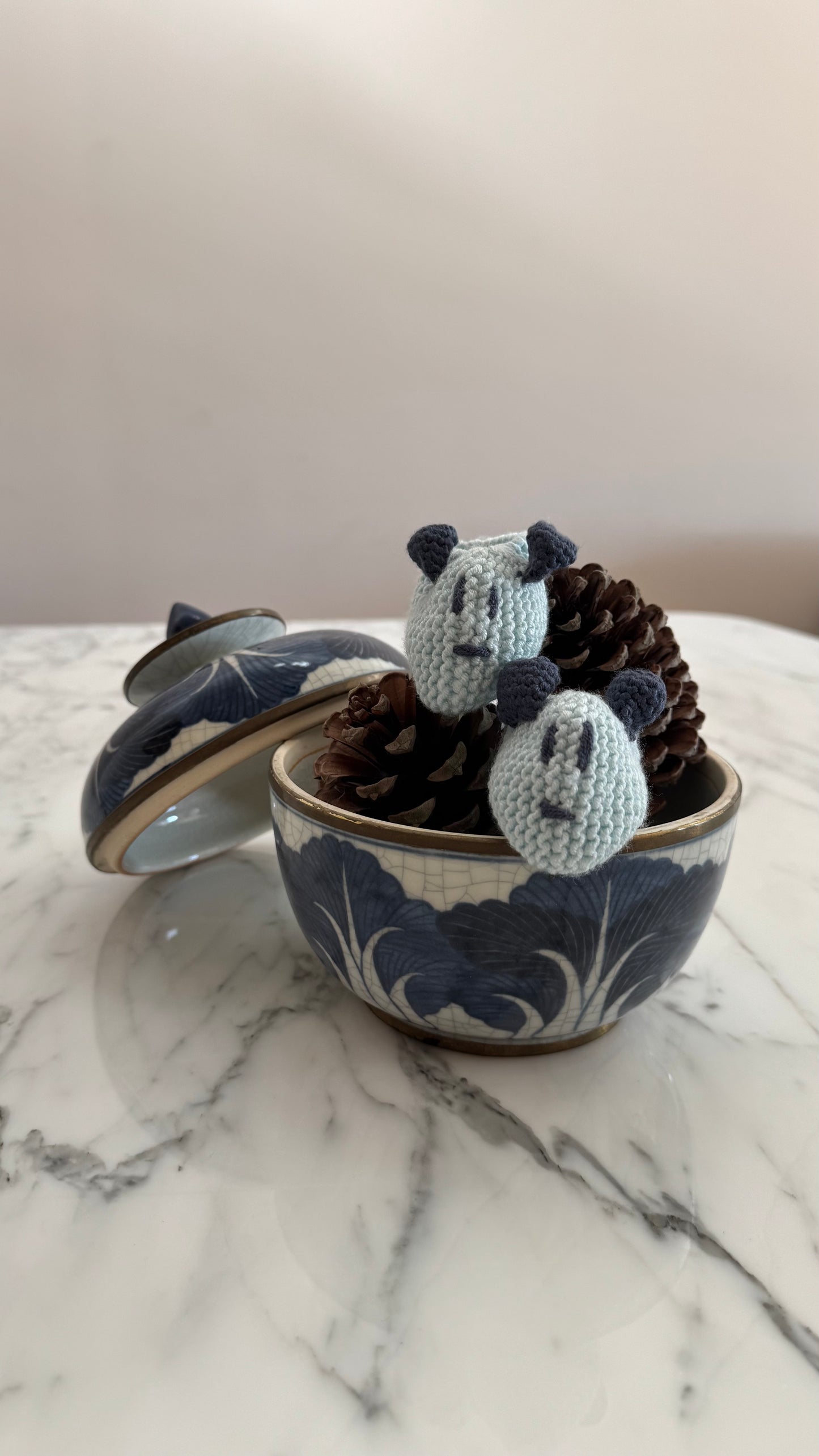 Mavi Handmade Kulak Figürlü Bebek Patiği