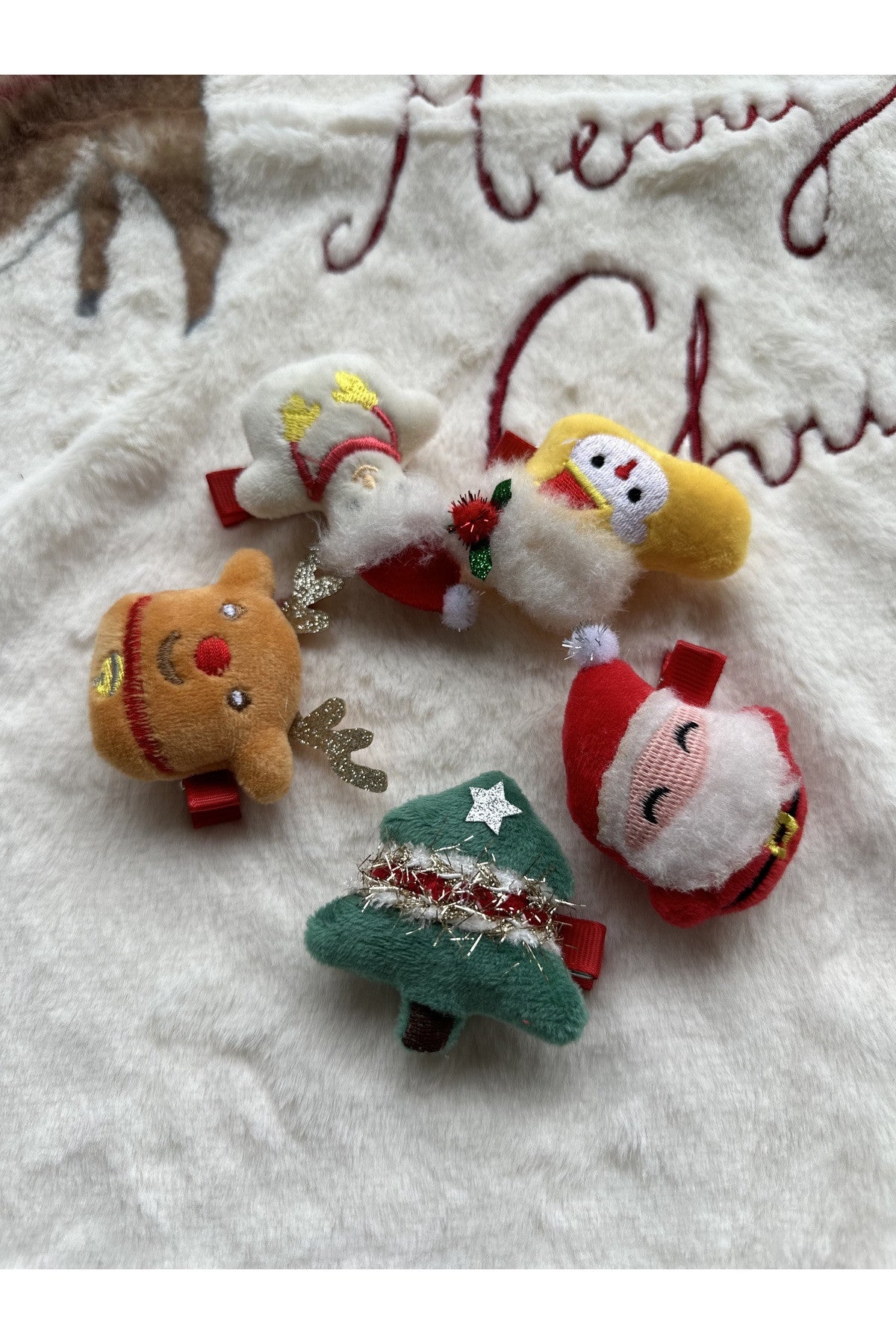 Yılbaşı Temalı Noel Baba Figürlü Klipsli Toka