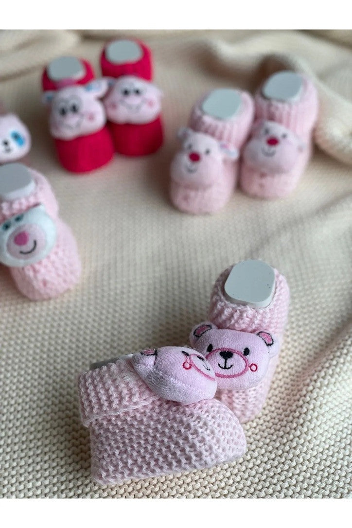 Peluş 3d Oyuncaklı, Figürlü Triko Bebek Çorabı