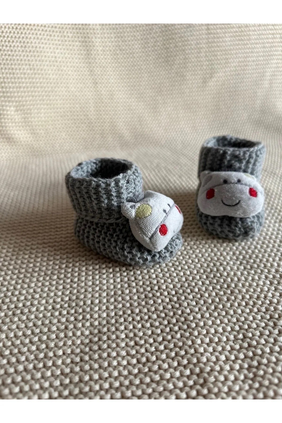 Peluş 3d Oyuncaklı, Figürlü Triko Bebek Çorabı