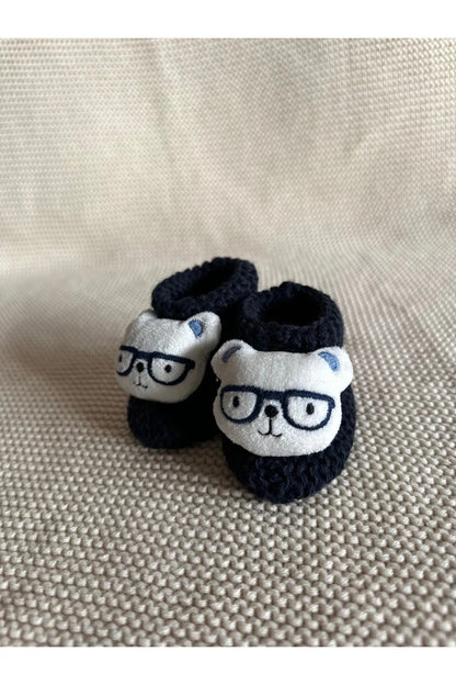 Peluş 3d Oyuncaklı, Figürlü Triko Bebek Çorabı