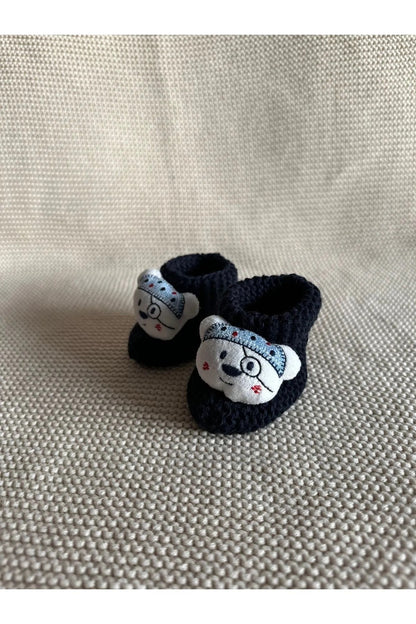 Peluş 3d Oyuncaklı, Figürlü Triko Bebek Çorabı