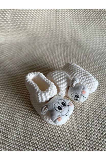 Peluş 3d Oyuncaklı, Figürlü Triko Bebek Çorabı