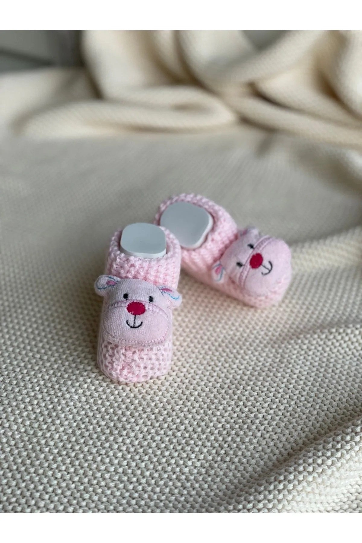 Peluş 3d Oyuncaklı, Figürlü Triko Bebek Çorabı