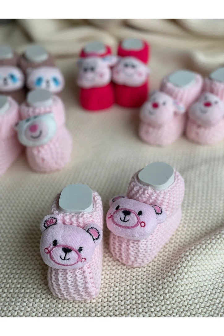 Peluş 3d Oyuncaklı, Figürlü Triko Bebek Çorabı