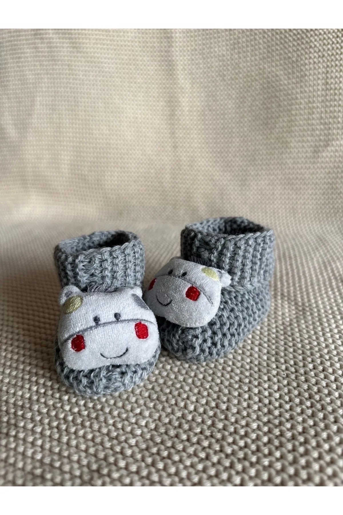 Peluş 3d Oyuncaklı, Figürlü Triko Bebek Çorabı