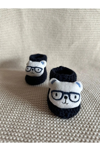 Peluş 3d Oyuncaklı, Figürlü Triko Bebek Çorabı