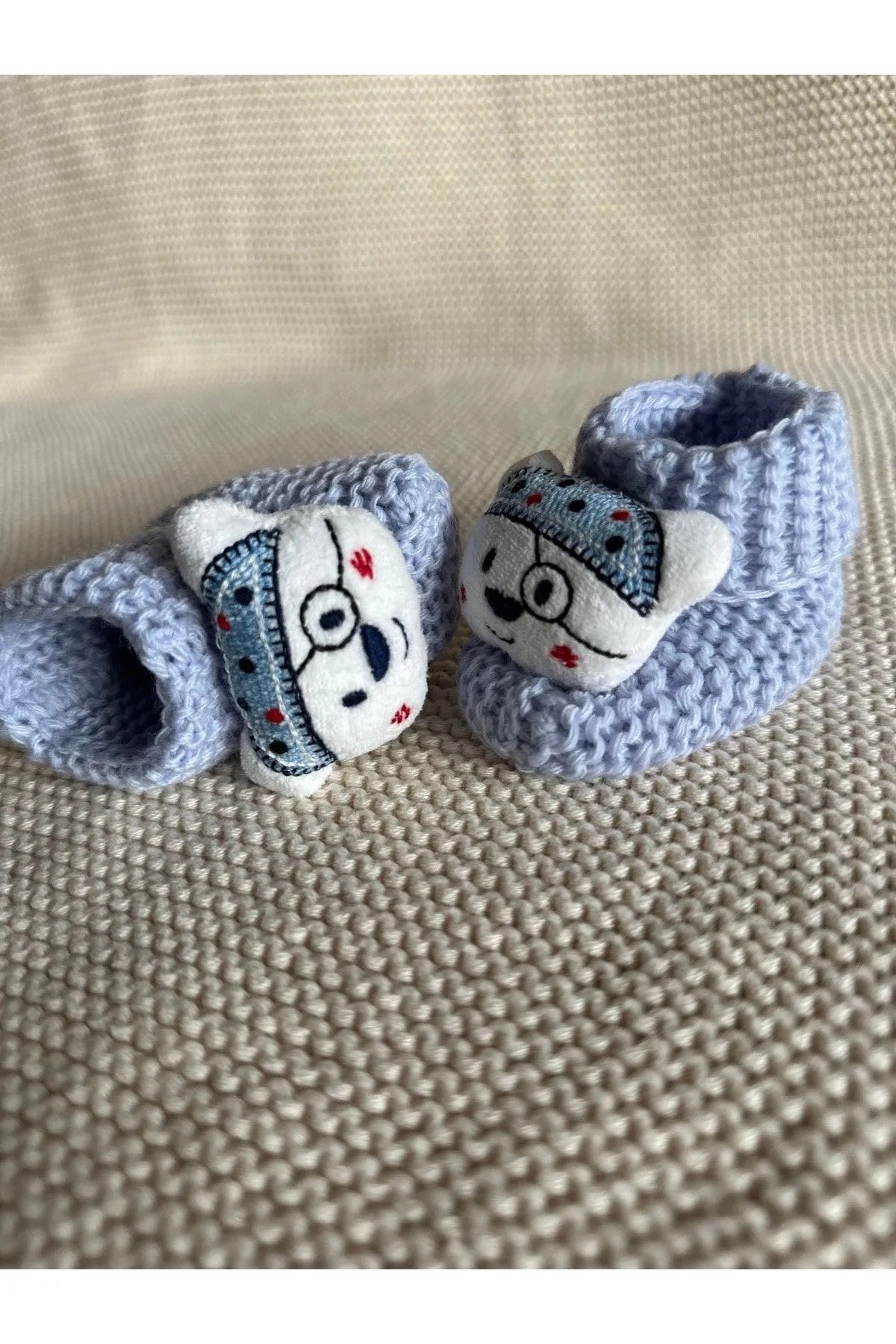 Peluş 3d Oyuncaklı, Figürlü Triko Bebek Çorabı