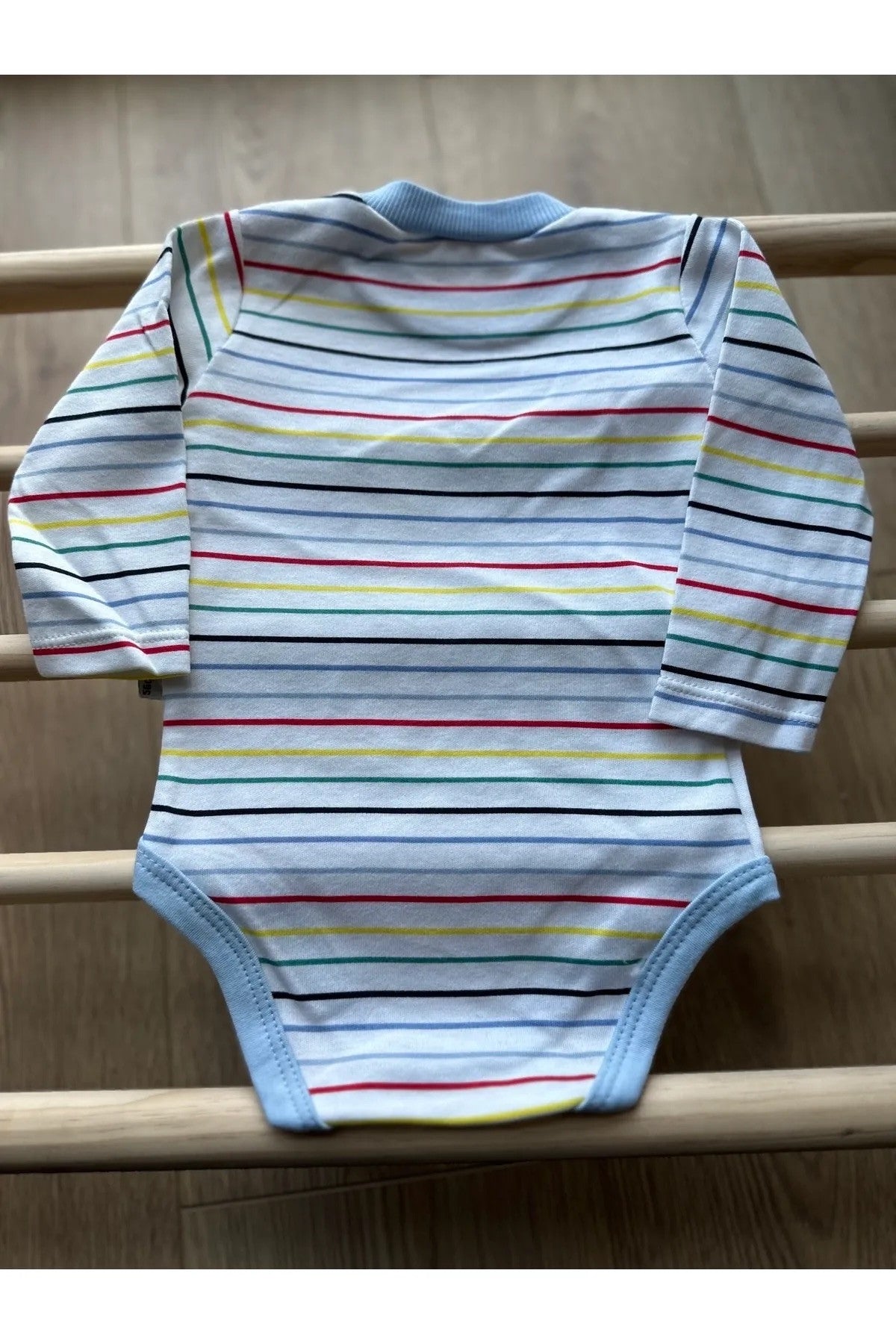Mavi ''Dad I Love You!'' Baskılı Detaylı Çıtçıtlı Body
