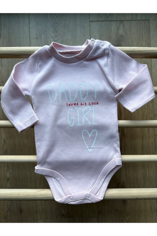 ''Daddy Loves His Little Girl'' Baskılı Kız Bebek Çıtçıtlı Body