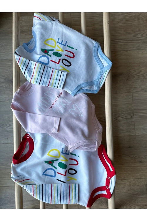 ''Daddy Loves His Little Girl'' Baskılı Kız Bebek Çıtçıtlı Body