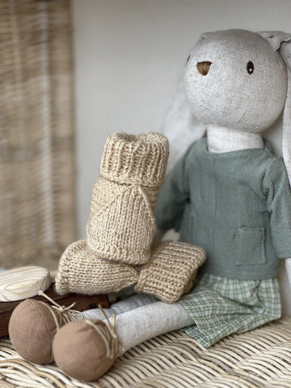 Handmade Katlama Detaylı Örgü Patik
