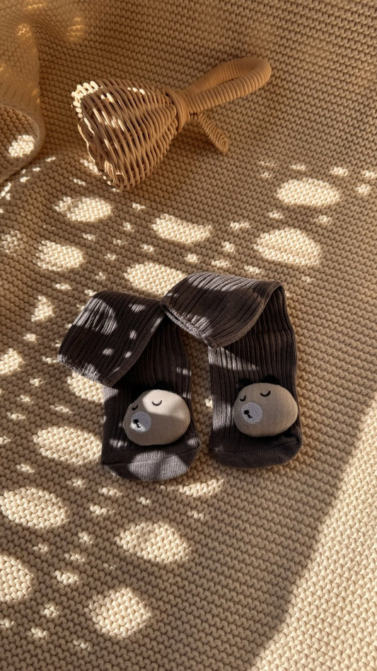 Peluş 3d Oyuncaklı Eğlenceli Bebek Çorabı