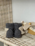 Antrasit Handmade Dinozor Figürlü Bebek Patik