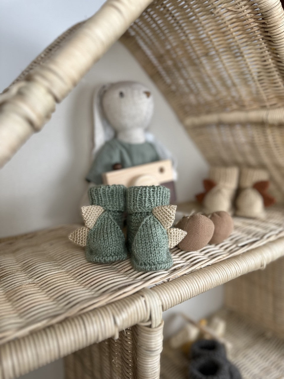 Handmade Dinazor Figürlü Bebek Patik