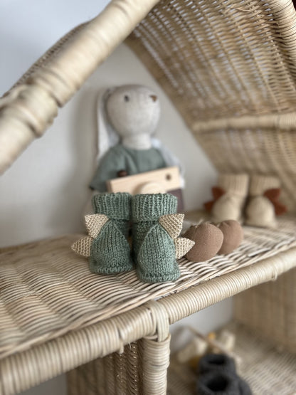 Handmade Dinazor Figürlü Bebek Patik