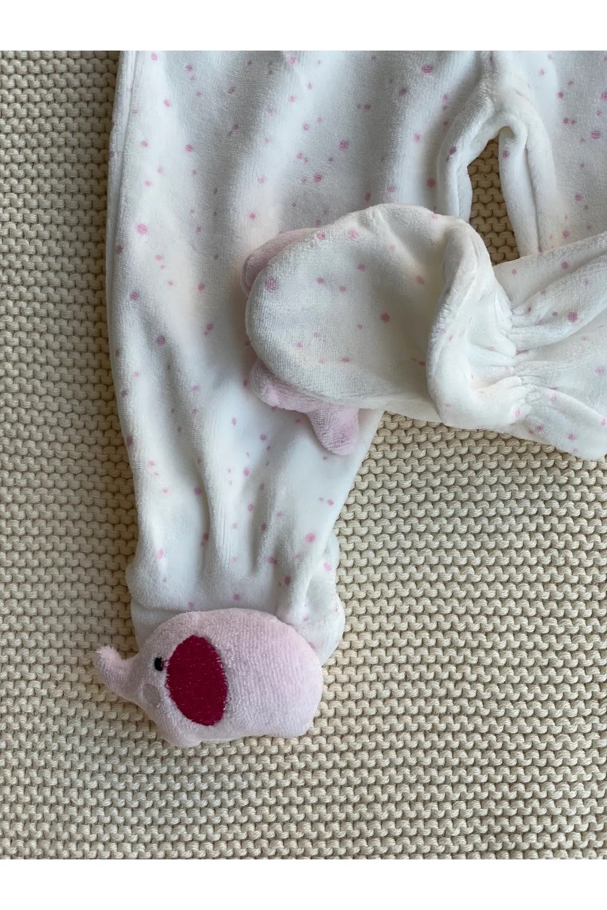 Çıngıraklı 3d Peluş Oyuncak Patikli Kadife Pantolon