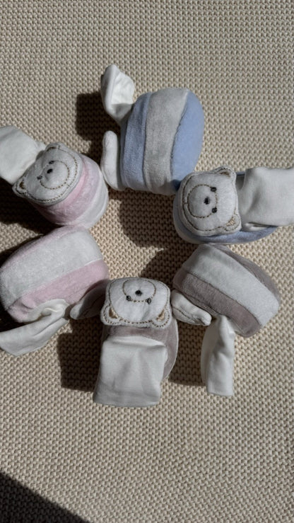 Peluş 3D Ayıcık Oyuncaklı Eğlenceli Kadife Bebek Patiği