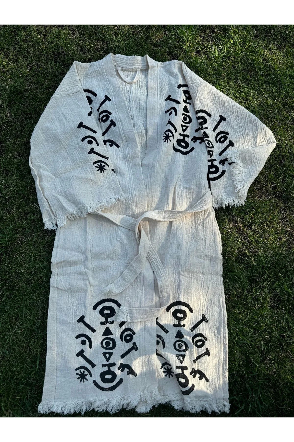 Göbeklitepe Tahta Baskı El Dokuması Kaftan