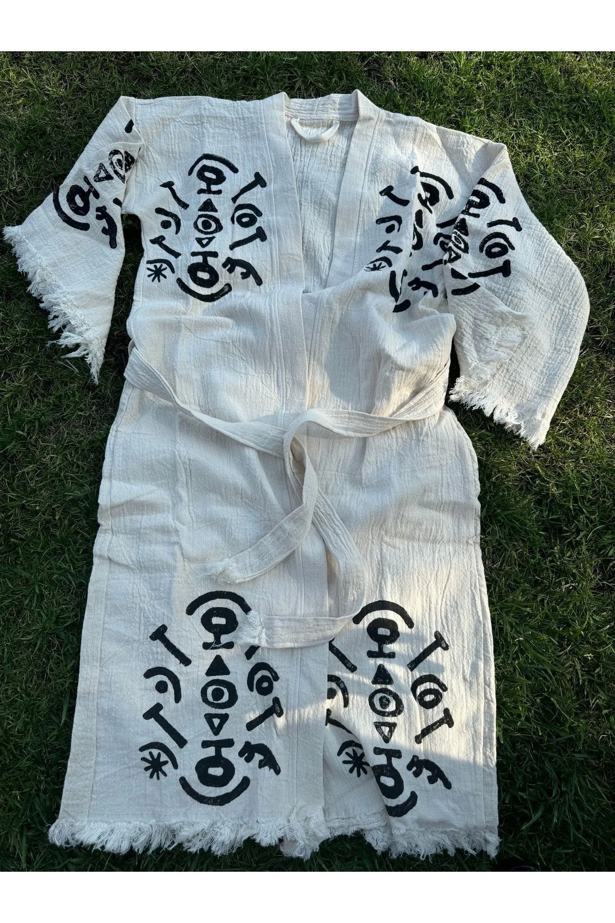 Göbeklitepe Tahta Baskı El Dokuması Kaftan