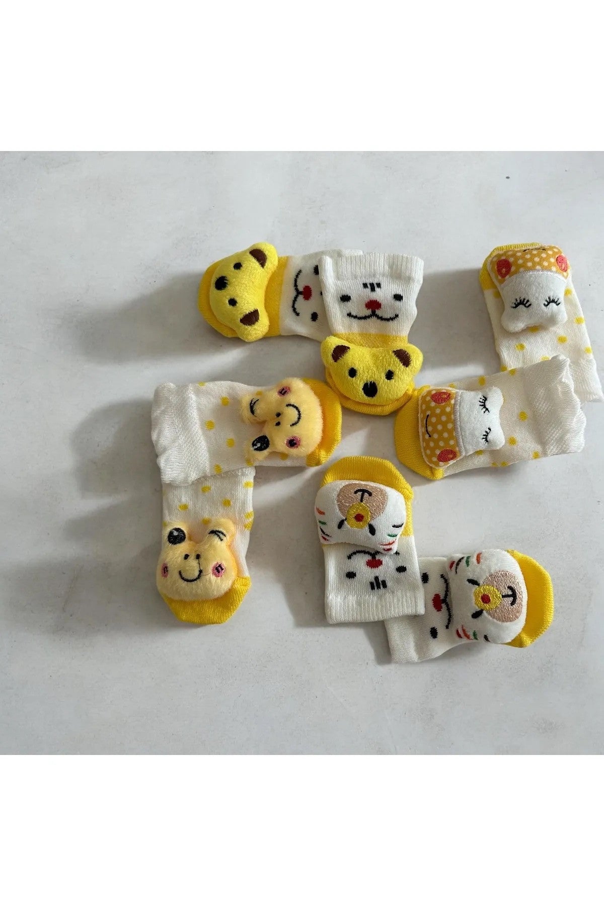 Peluş 3D Hayvan  Oyuncaklı Bebek Çorabı