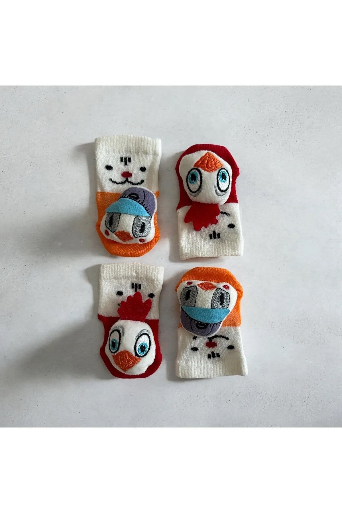 Peluş 3D Hayvan  Oyuncaklı Bebek Çorabı