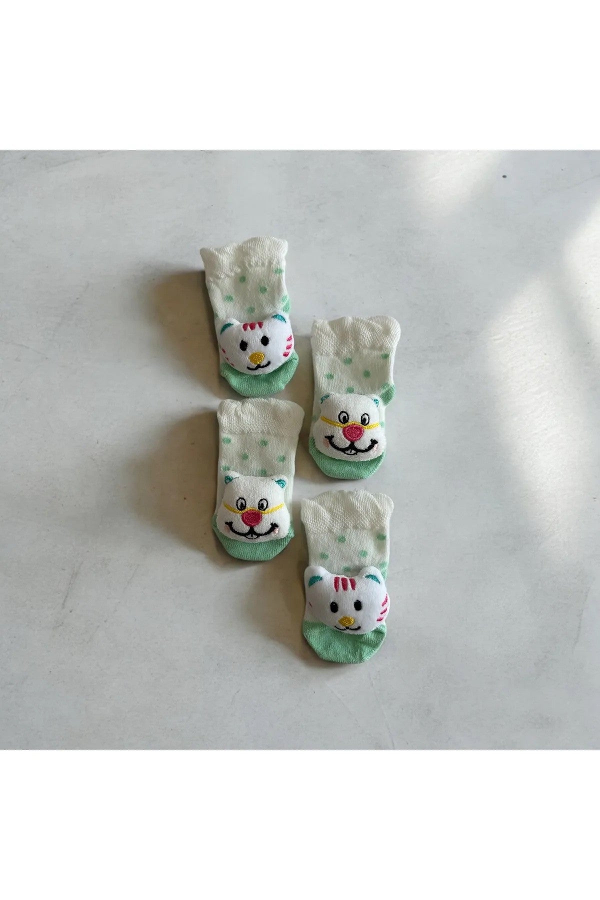 Peluş 3D Hayvan  Oyuncaklı Bebek Çorabı