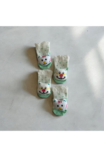 Peluş 3D Hayvan  Oyuncaklı Bebek Çorabı