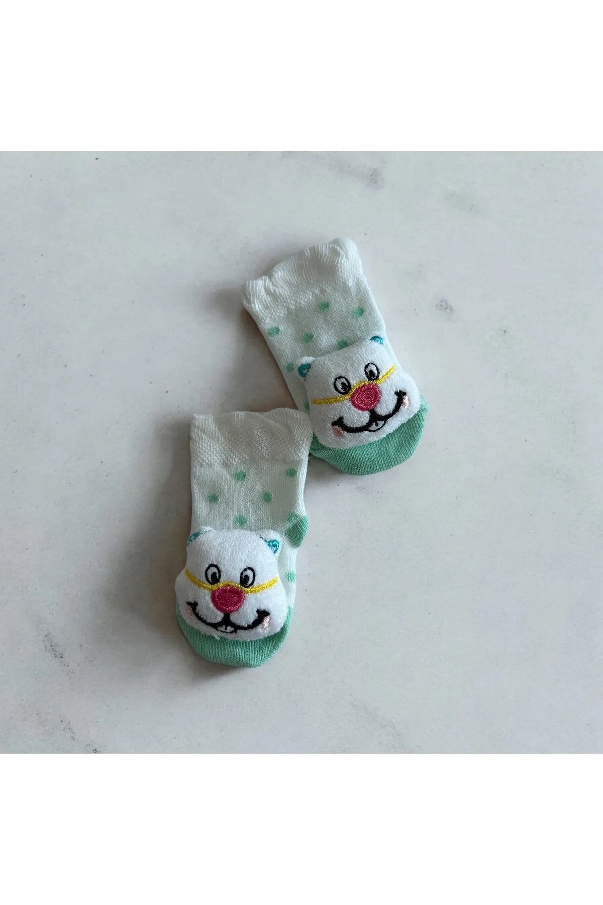 Peluş 3D Hayvan  Oyuncaklı Bebek Çorabı