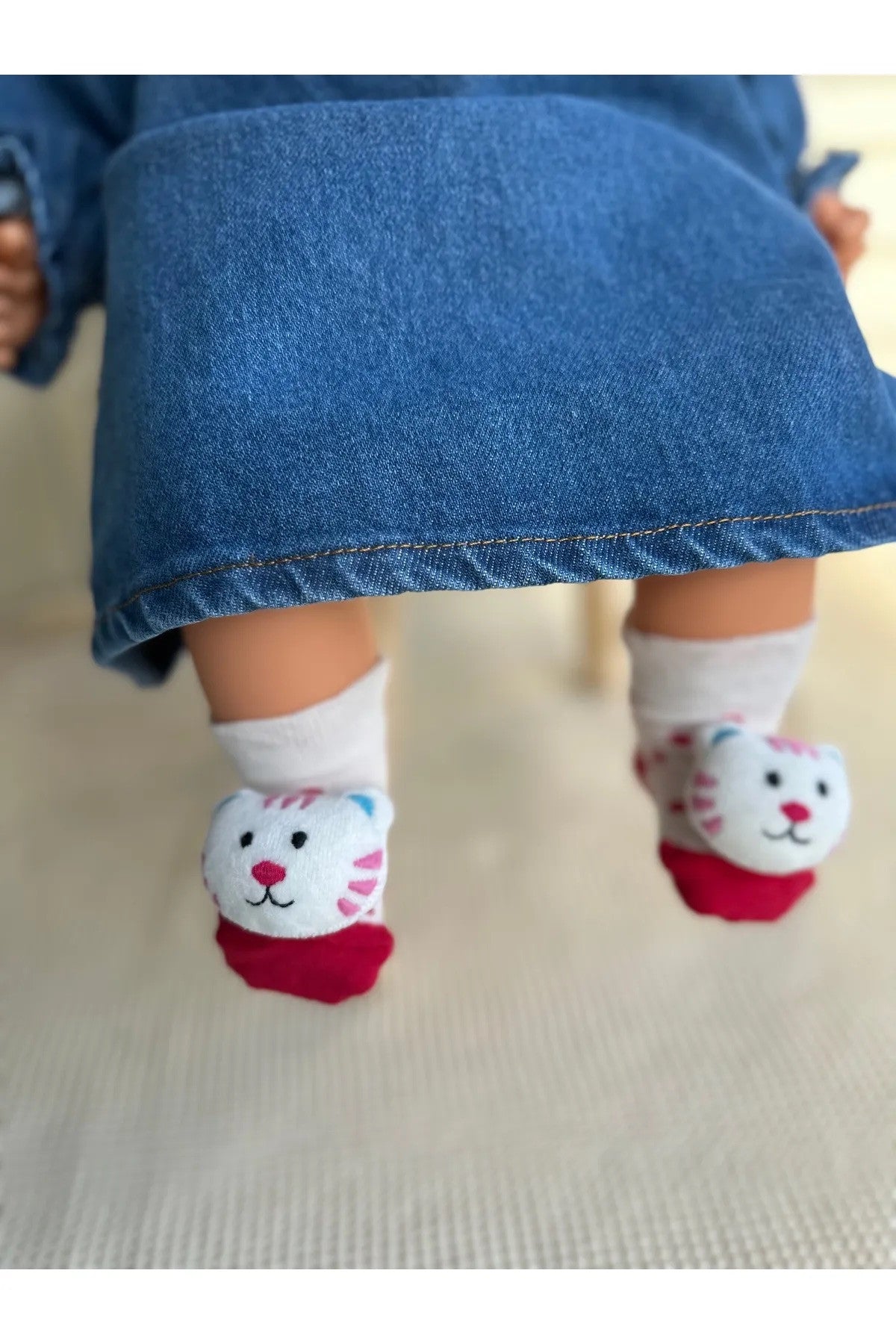 Peluş 3D Hayvan  Oyuncaklı Bebek Çorabı