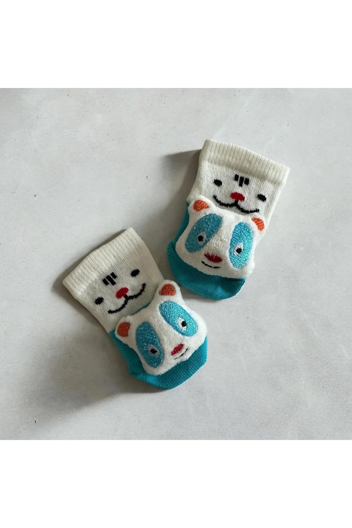 Peluş 3D Hayvan  Oyuncaklı Bebek Çorabı