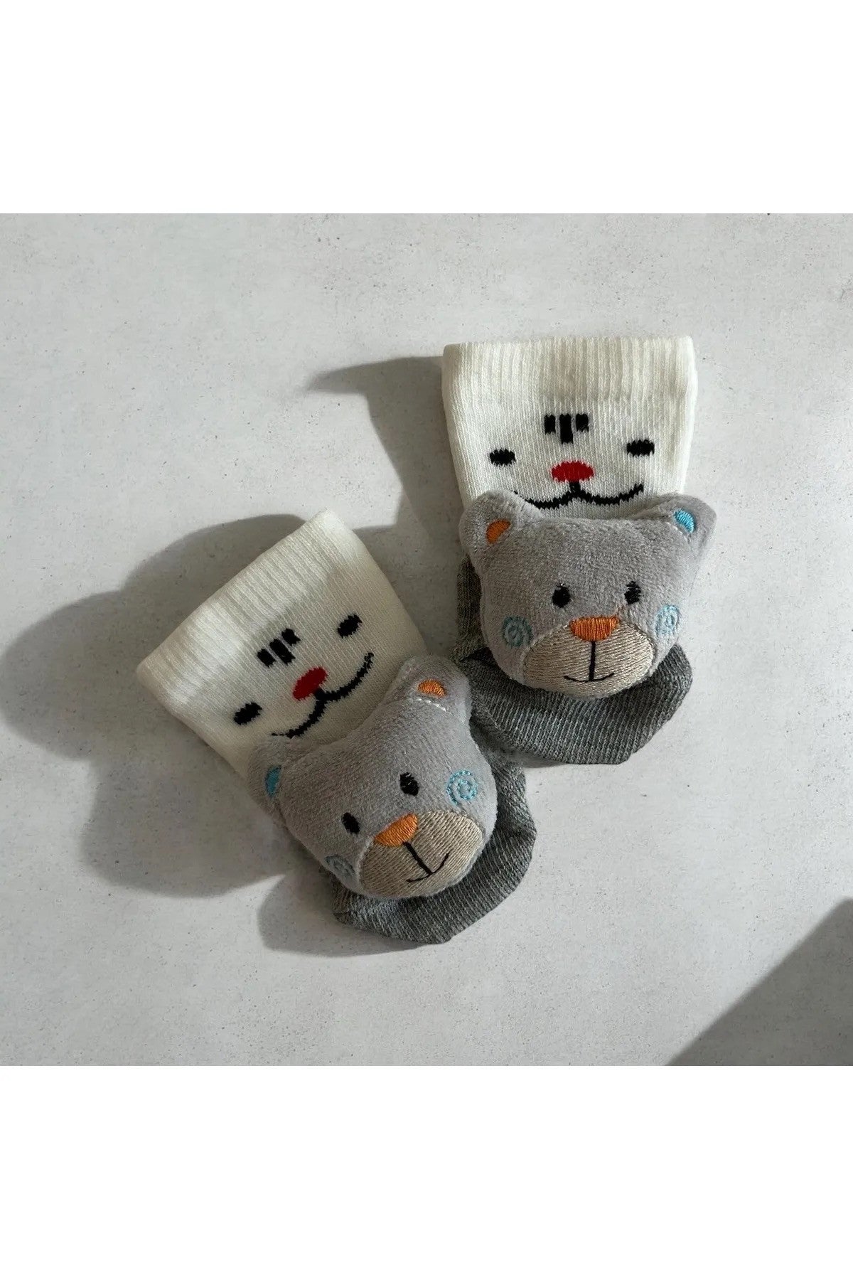 Peluş 3D Hayvan  Oyuncaklı Bebek Çorabı