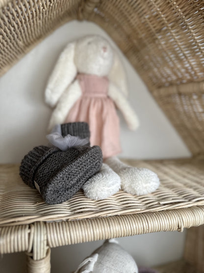 Handmade Tül Fiyonk Detaylı Yeşil Kız Bebek Patik