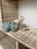 Yeşil Handmade Tül Fiyonk Detaylı Kız Bebek Patik