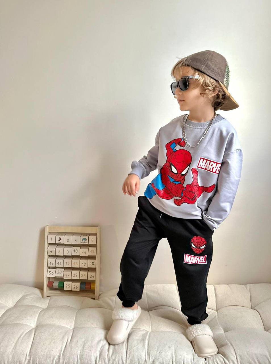 Spider-Man Baskılı 2'li Erkek Çocuk Eşofman Takımı