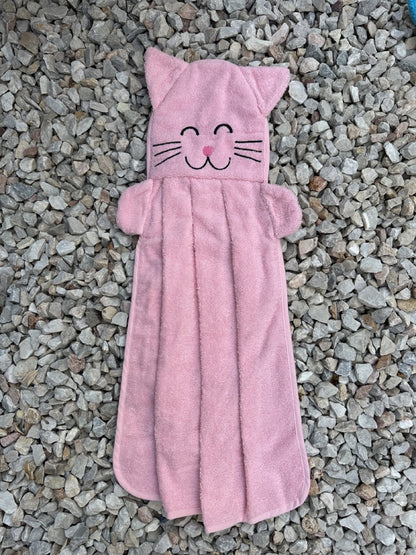 Pembe Hayvan Figürlü Eğlenceli Çocuk Havlusu
