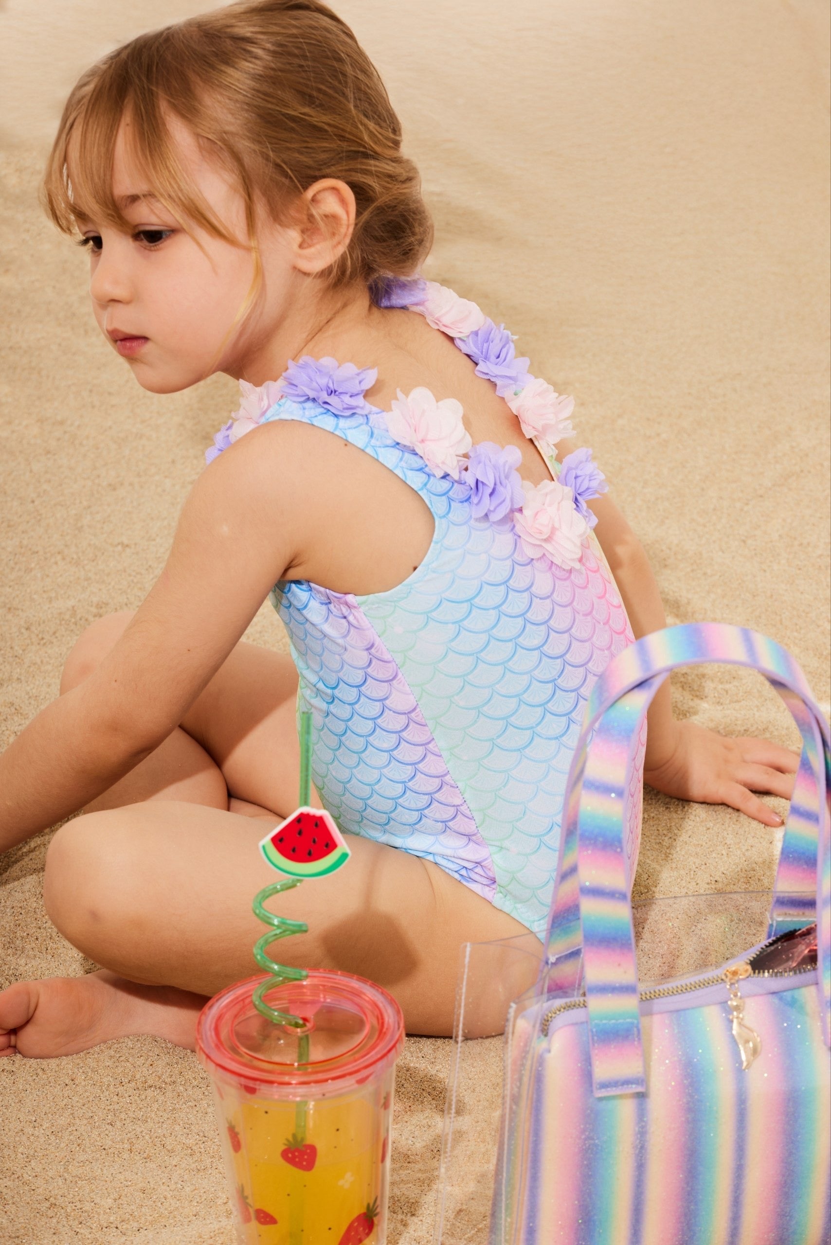 Amore Mermaid Blossom Kız Çocuk Mayo