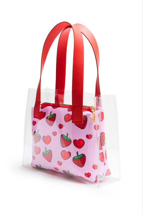 Amore Strawberry Blossom Kız Çocuk Şeffaf Plaj Çantası