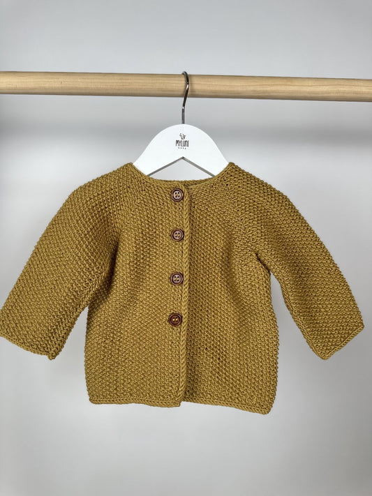 Camel Handmade Önden Düğmeli Bebek Ceketi