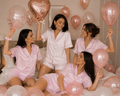 Çizgi Detaylı Saten Şortlu Kadın Pijama Takımı