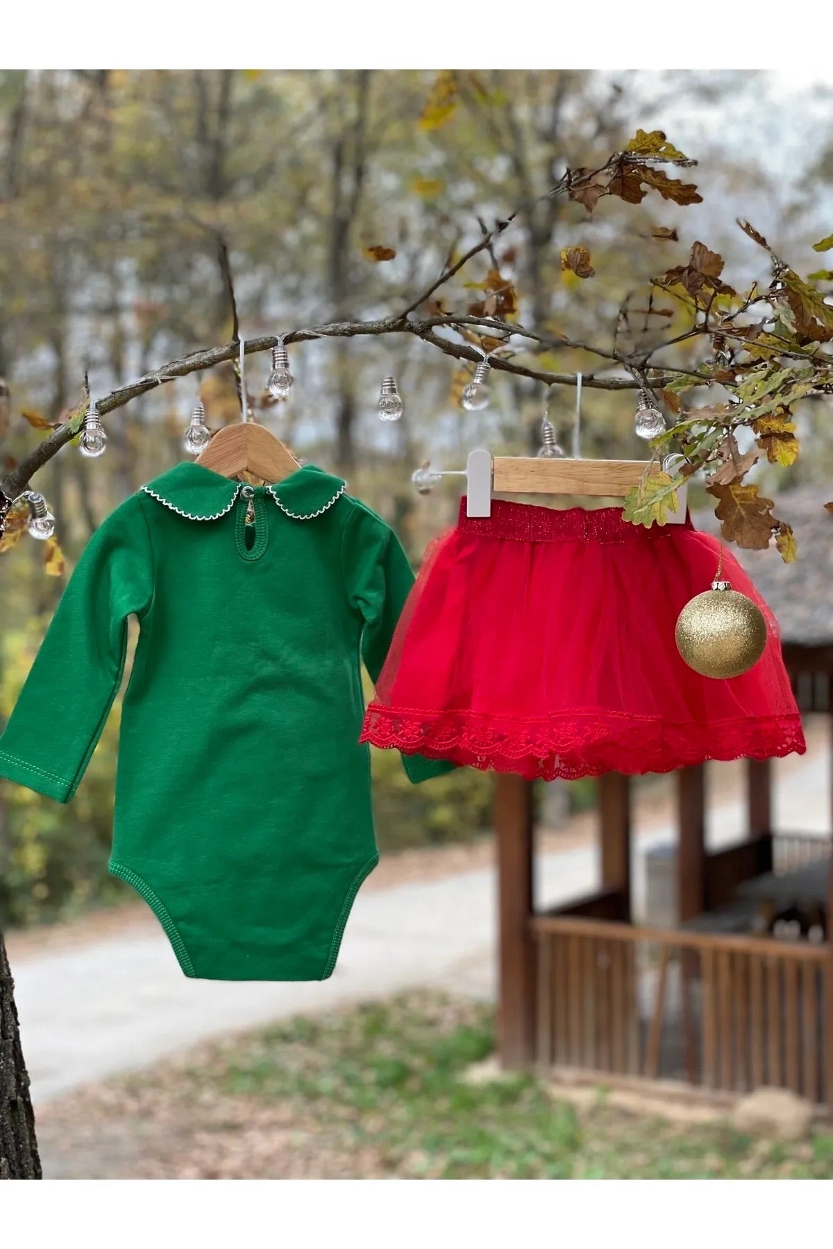 Yılbaşı Temalı Tütü Etekli Kız Bebek Takım