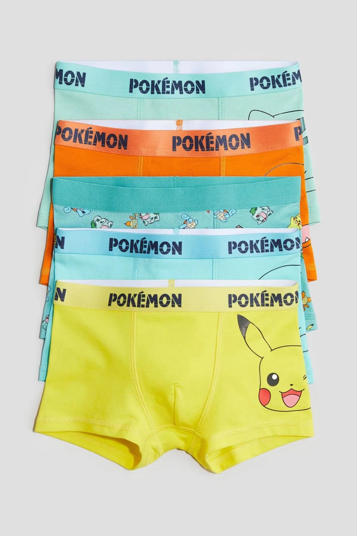 5'li Pokemon Baskılı Erkek Çocuk Boxer Şort
