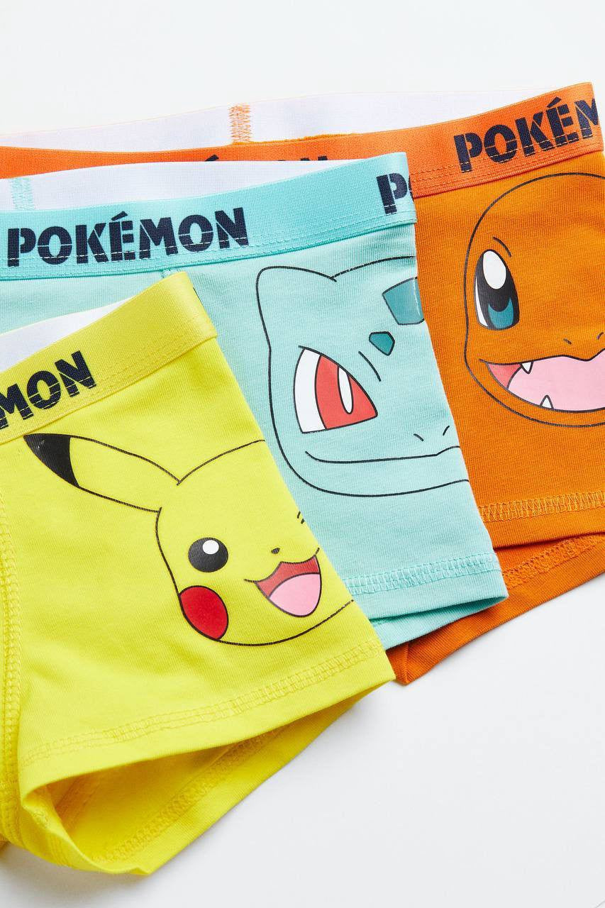5'li Pokemon Baskılı Erkek Çocuk Boxer Şort