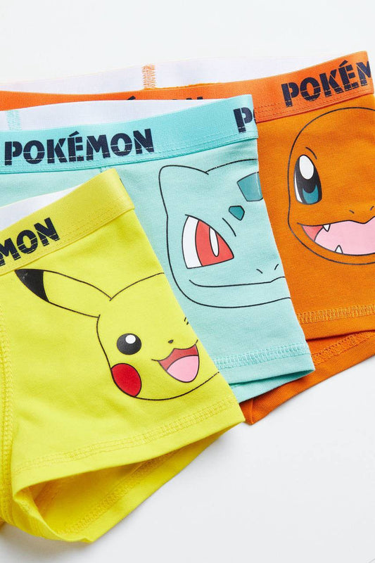 5'li Pokemon Baskılı Erkek Çocuk Boxer Şort